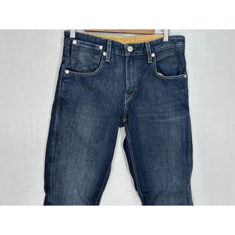 Levi's 511 Straight Leg Jeans Mens Blue Denim Dark‎ Wash 5-Pocket Whisker 32x34